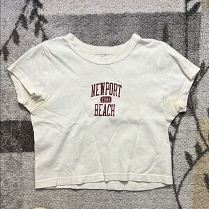 Brandy Melville Newport Beach Graphic Crop Top